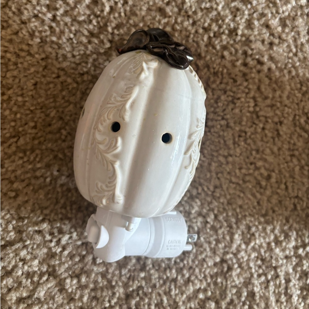 White Pumpkin Scentsy Decorative Ceramic Plug-In Night Light
